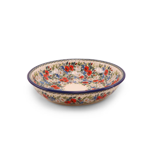 2.2L XL Shallow Bowl. Pattern: A Little Romance Blue