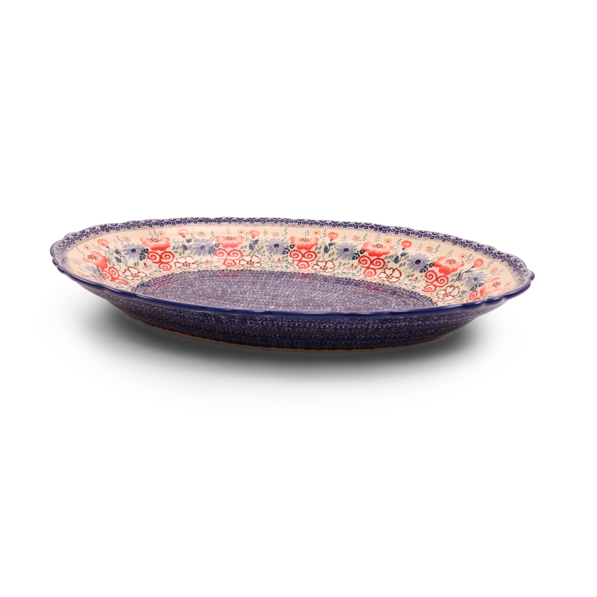 17"x12"x2" Platter .Pattern:Sweetpea