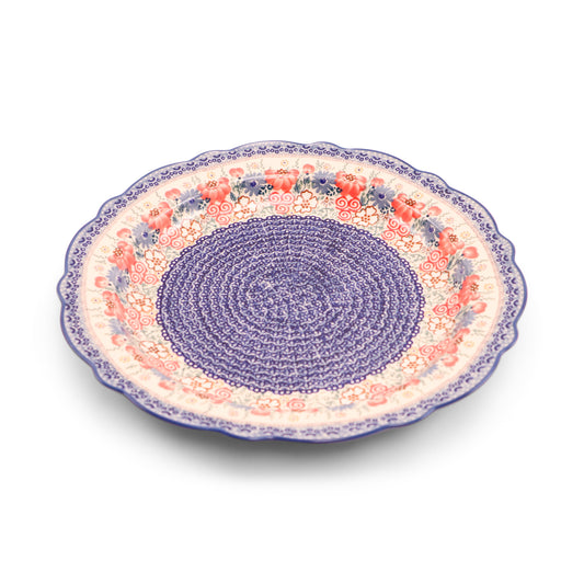 15"x2" Round Platter .Pattern:Sweetpea