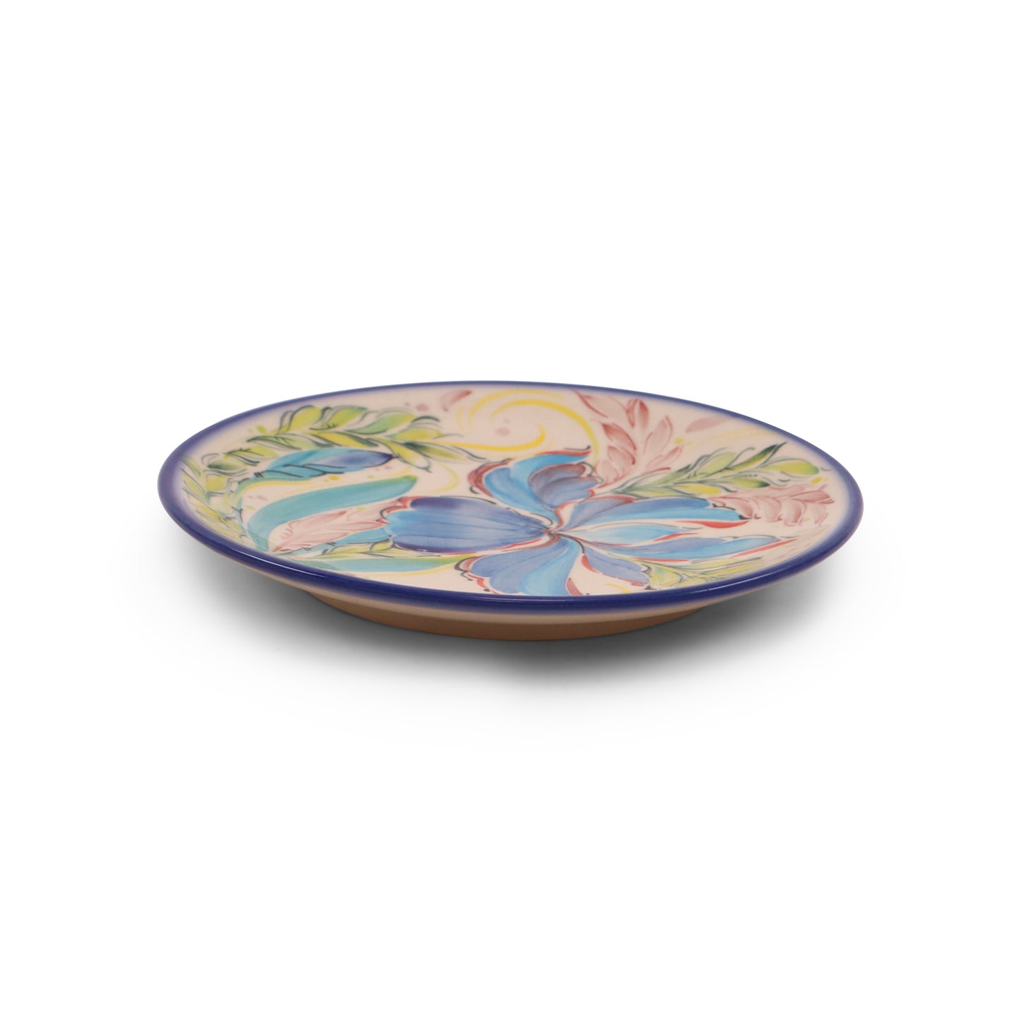 7" Dessert Plate. Pattern: Cool Blooms