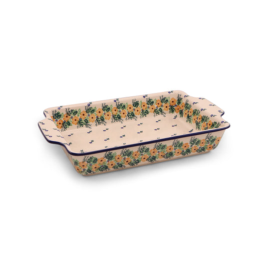 9"x12.5"x2.7" Baker with Handles Pattern: Sunday Morning
