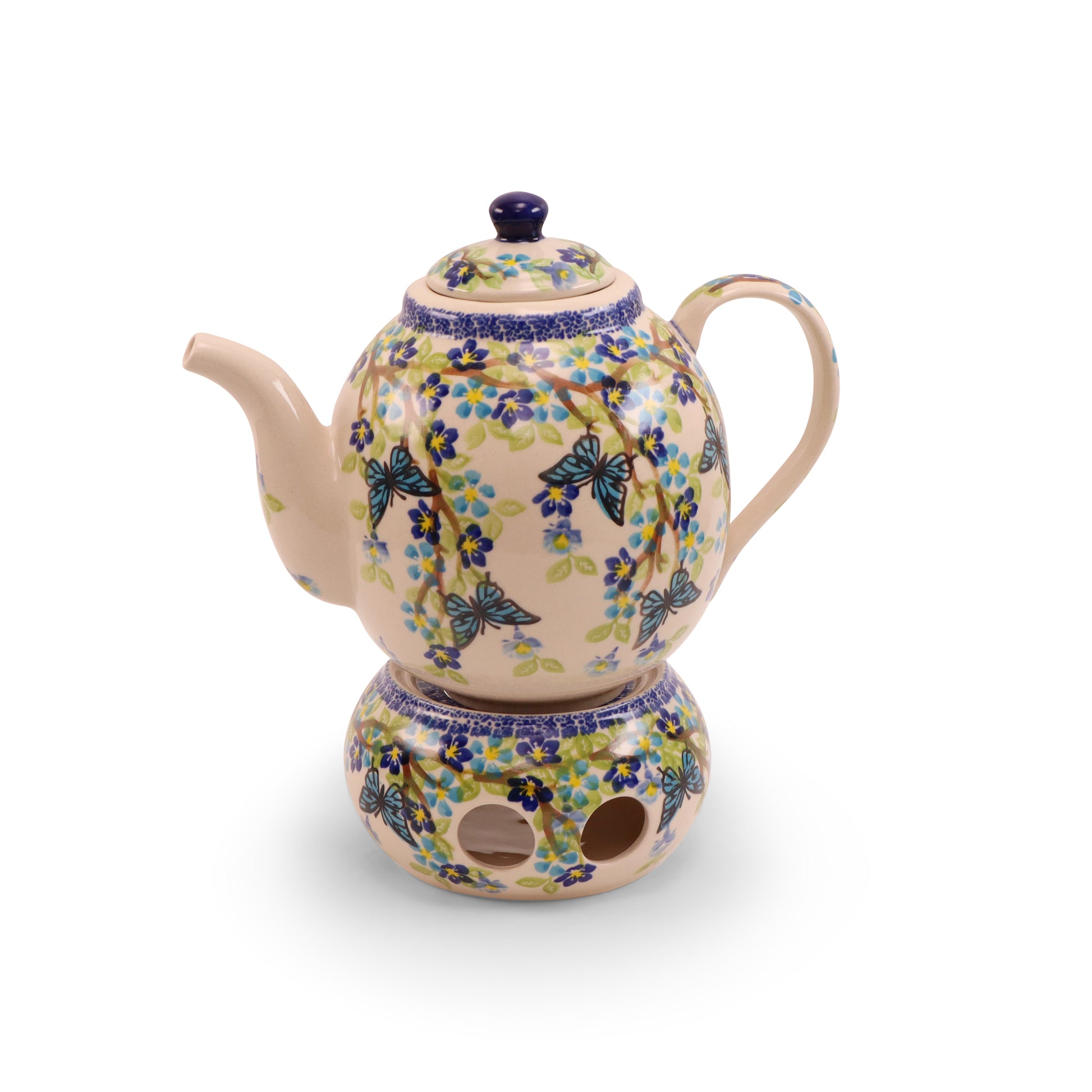 1.6L Teapot with Warmer. Pattern: Winged Summer