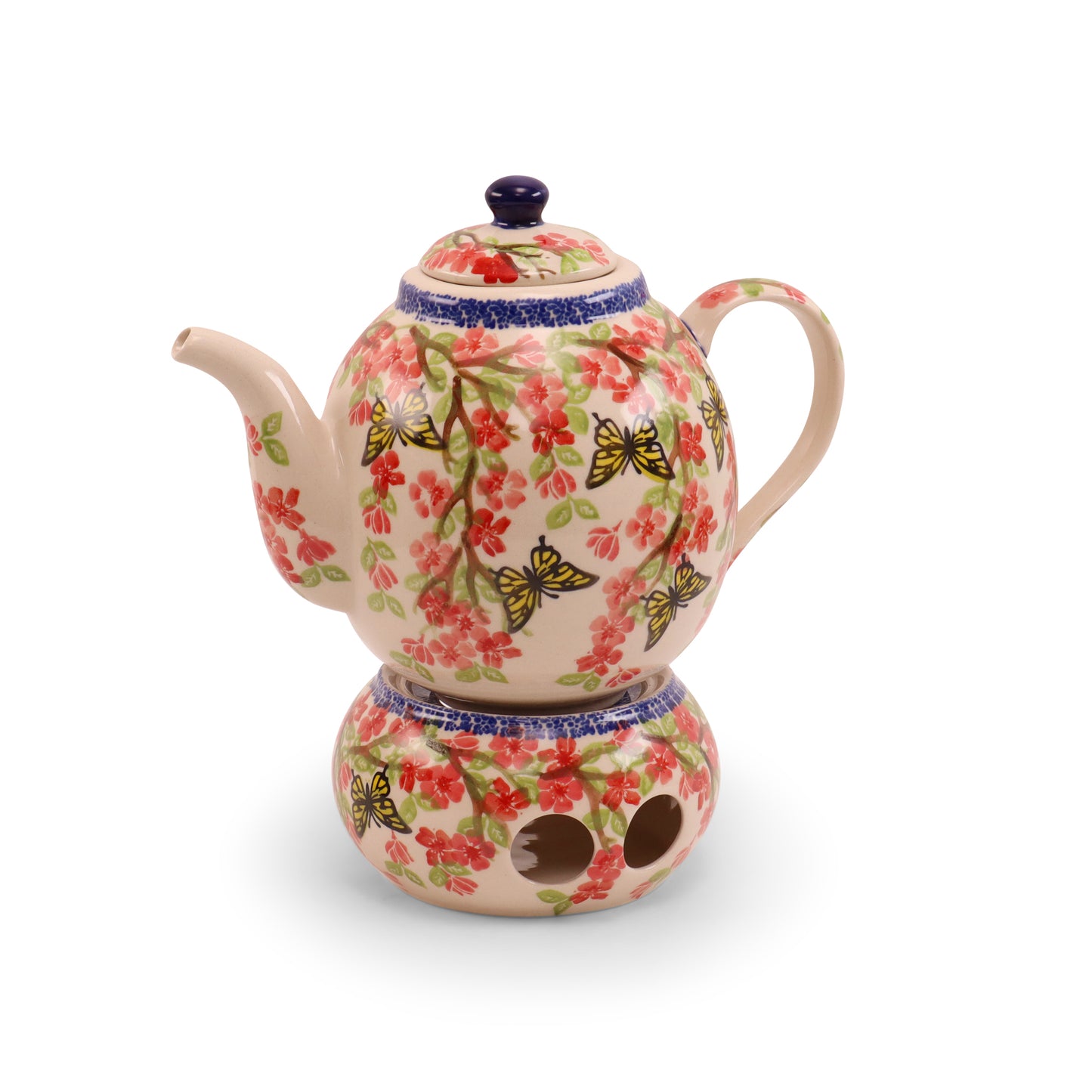 1.6L Teapot with Warmer. Pattern: Winged Spring