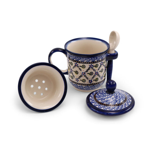 10oz Brewing Mug.Pattern: Daisy Chain