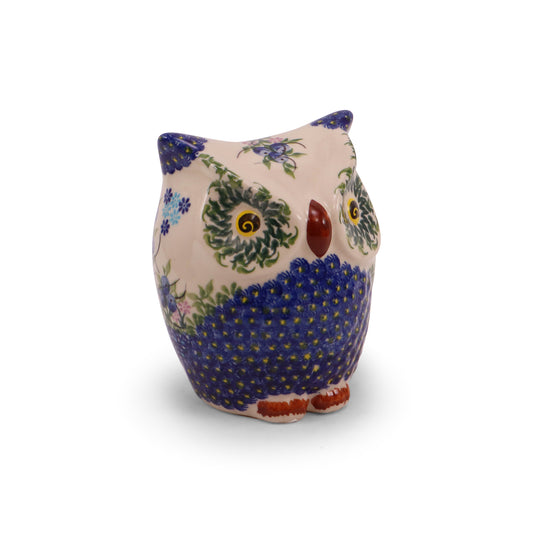 4"x4"x6" Owl Figurine. Pattern: Berry Pretty