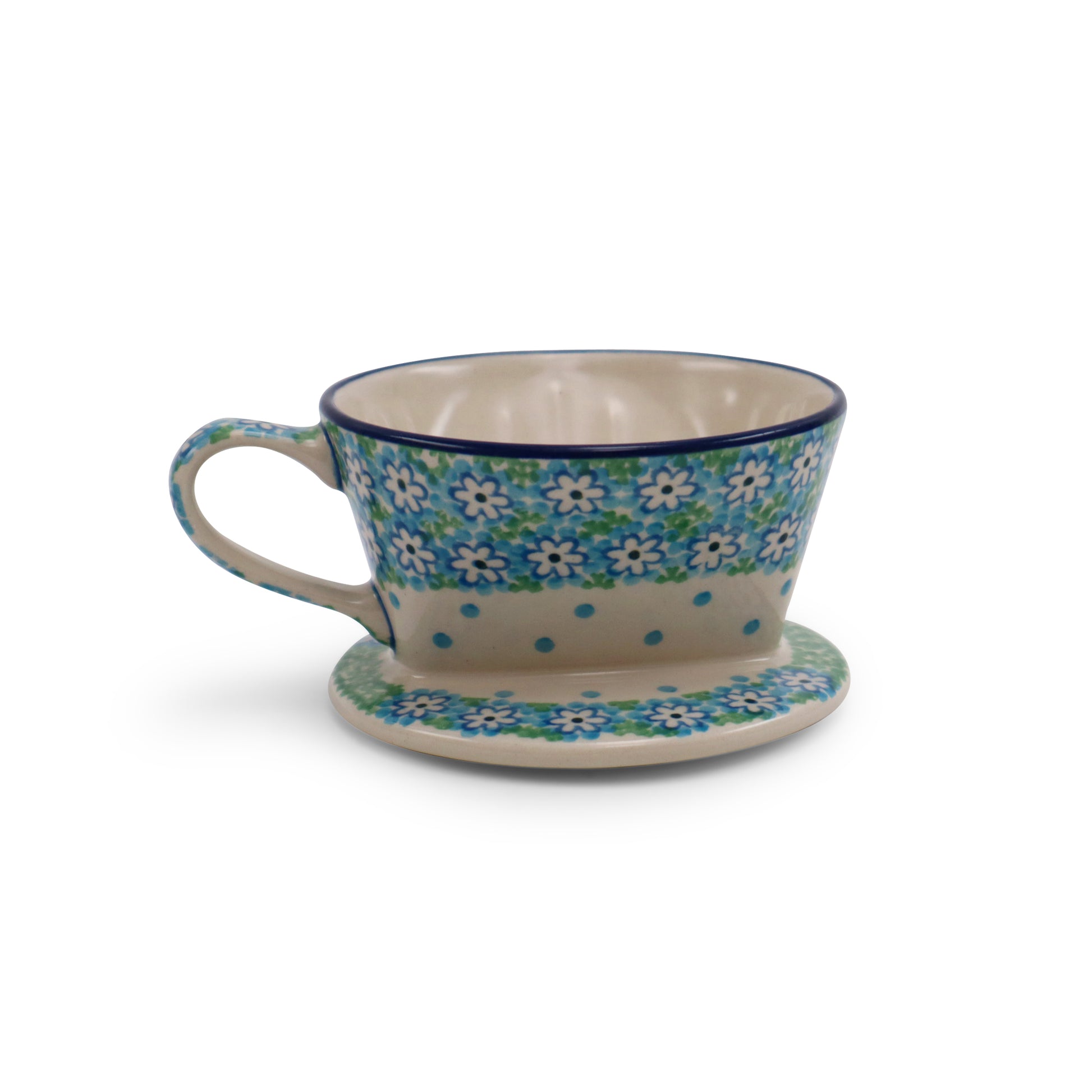 4"x3" Coffee Filter.Pattern: Daisy