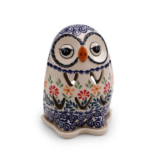 6.5"x5" Owl Luminary.Pattern: Marigold