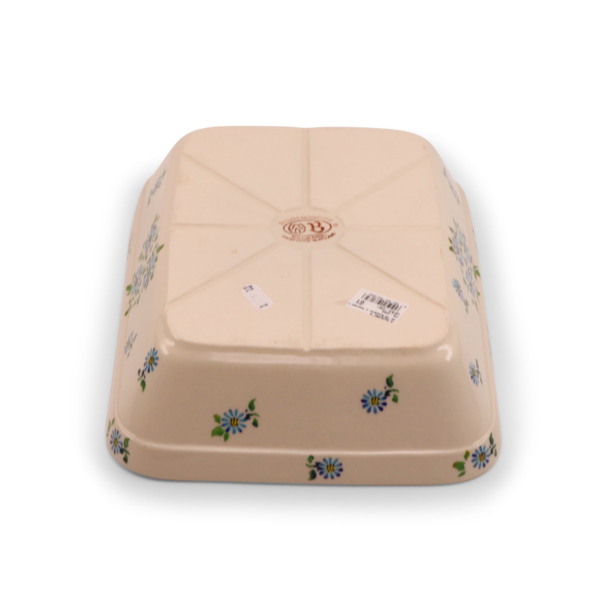 12"x9"x3" Rectangular Conical Baker. Pattern: Morning With Daisy B