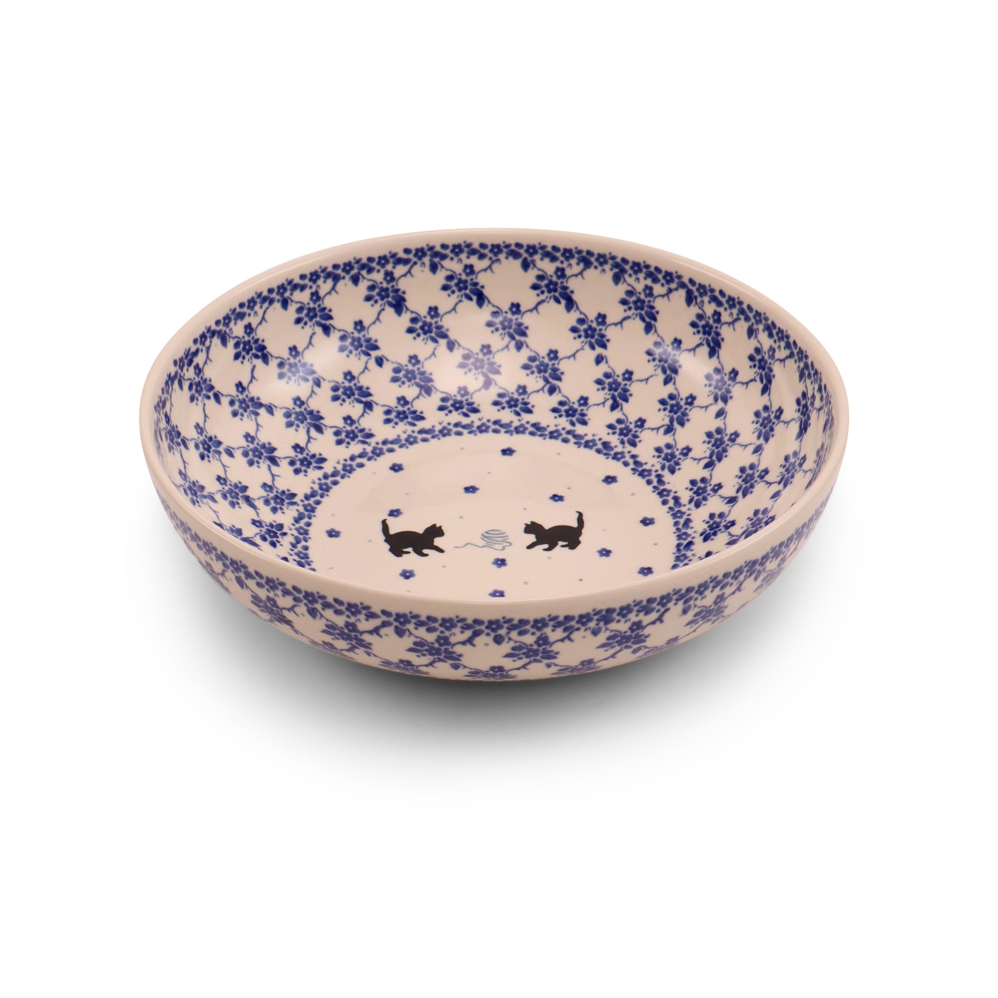 10.5"x3" Shallow Bowl Pattern: Play With Kitty