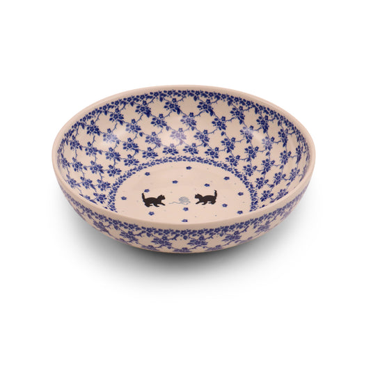 10.5"x3" Shallow Bowl Pattern: Play With Kitty