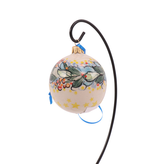 3" Round Ornament. Pattern: Festive Fun