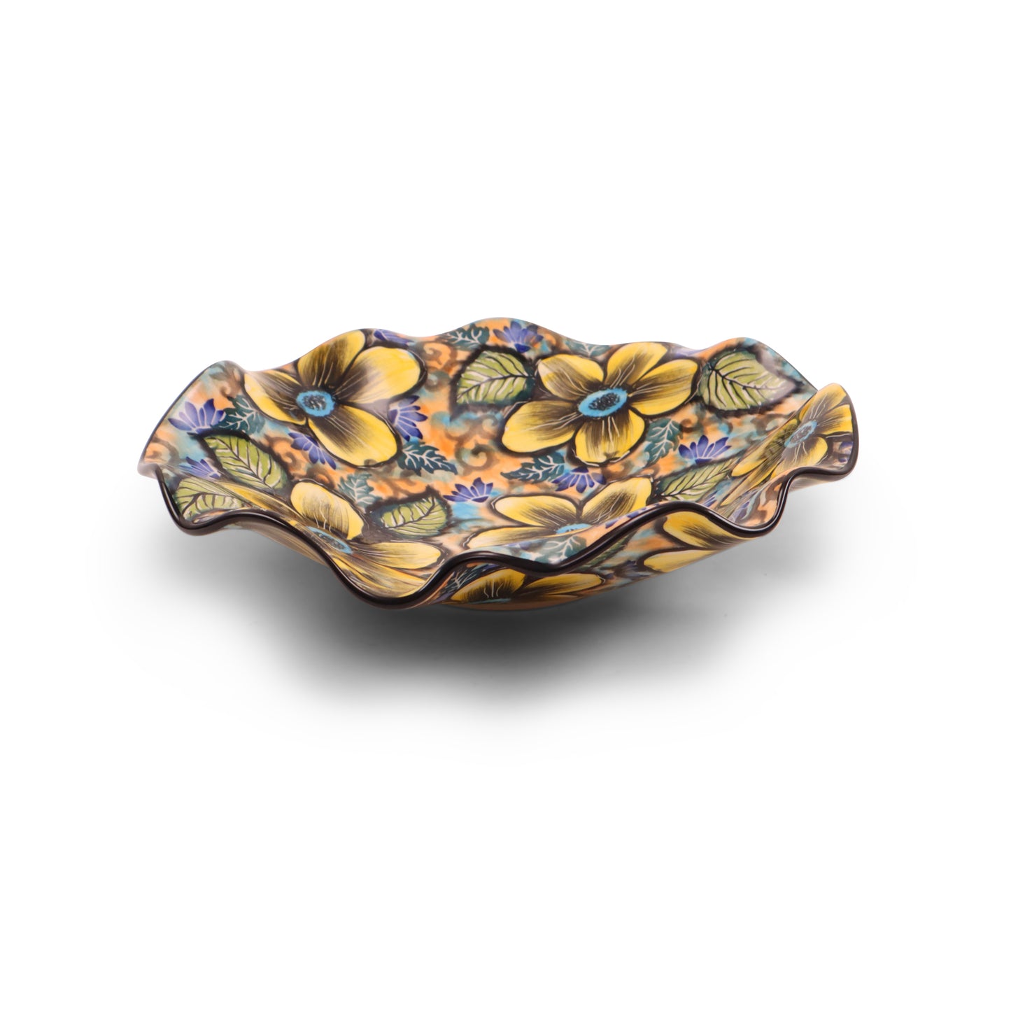 11" Wavy Shallow Bowl LE 2Q.Pattern: Citronelle