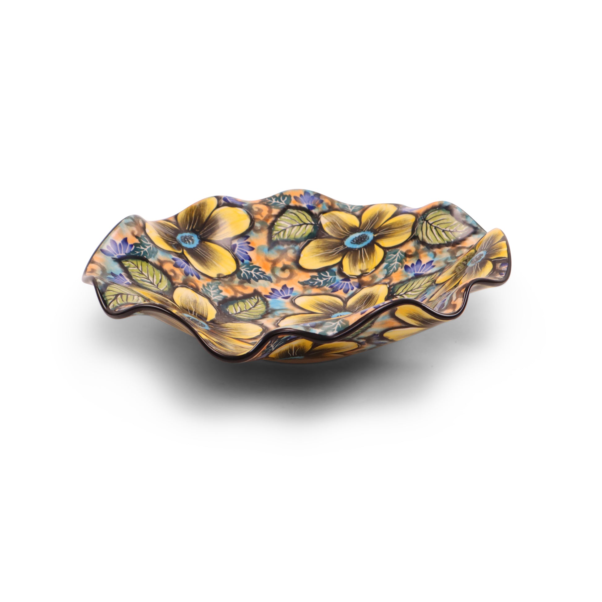 11" Wavy Shallow Bowl LE 2Q.Pattern: Citronelle