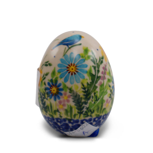 3.5" Egg Figurine .Pattern: Spring Daisy