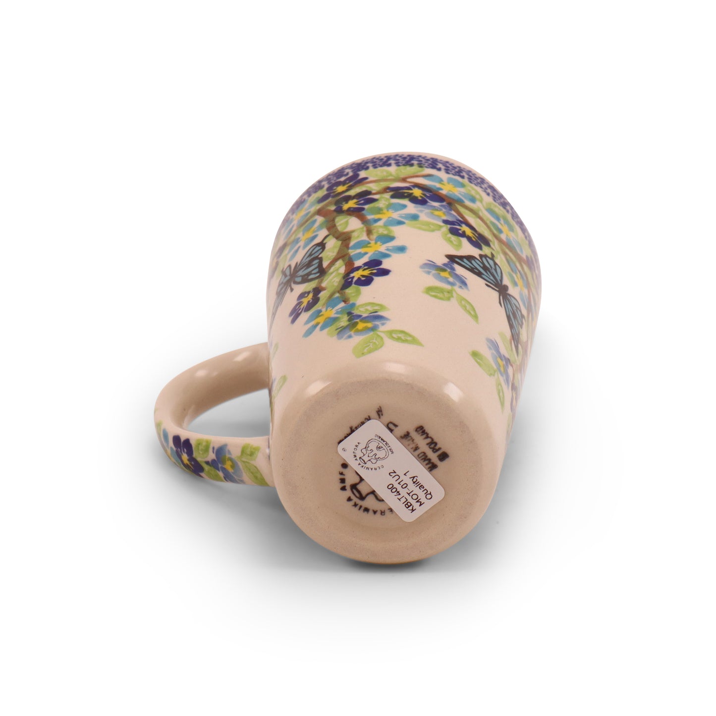 14oz Latte Mug. Pattern: Winged Summer