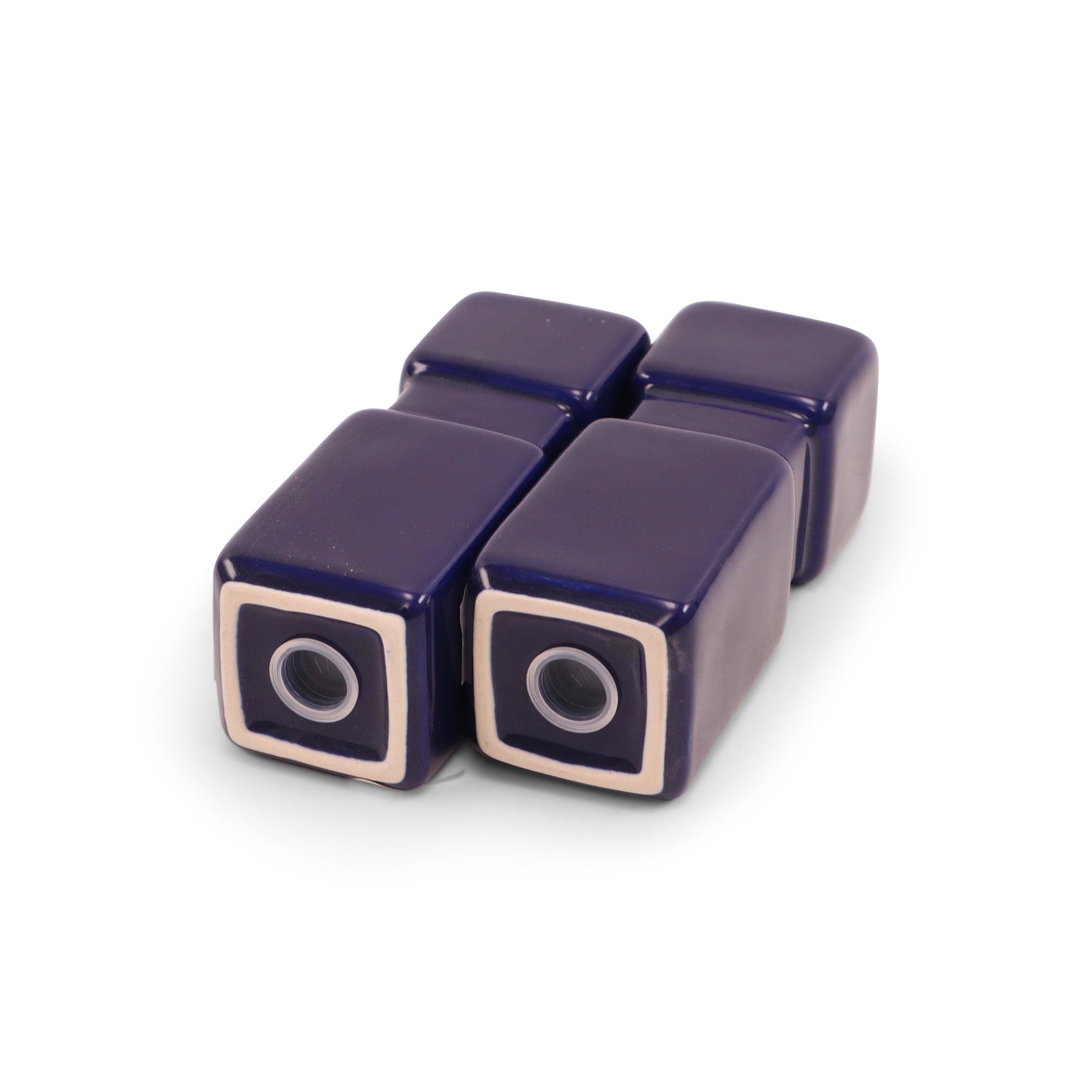 2"x2"x5.5" Salt and Pepper Set. Pattern: Cobalt