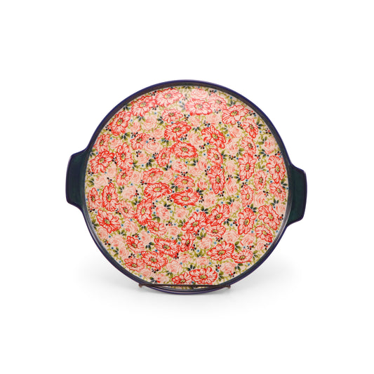 12" Pizza Plate. Pattern: Daisy Blush