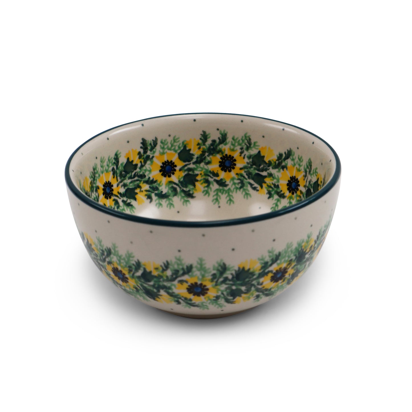 5.5" Round Bowl. Pattern: Yellow