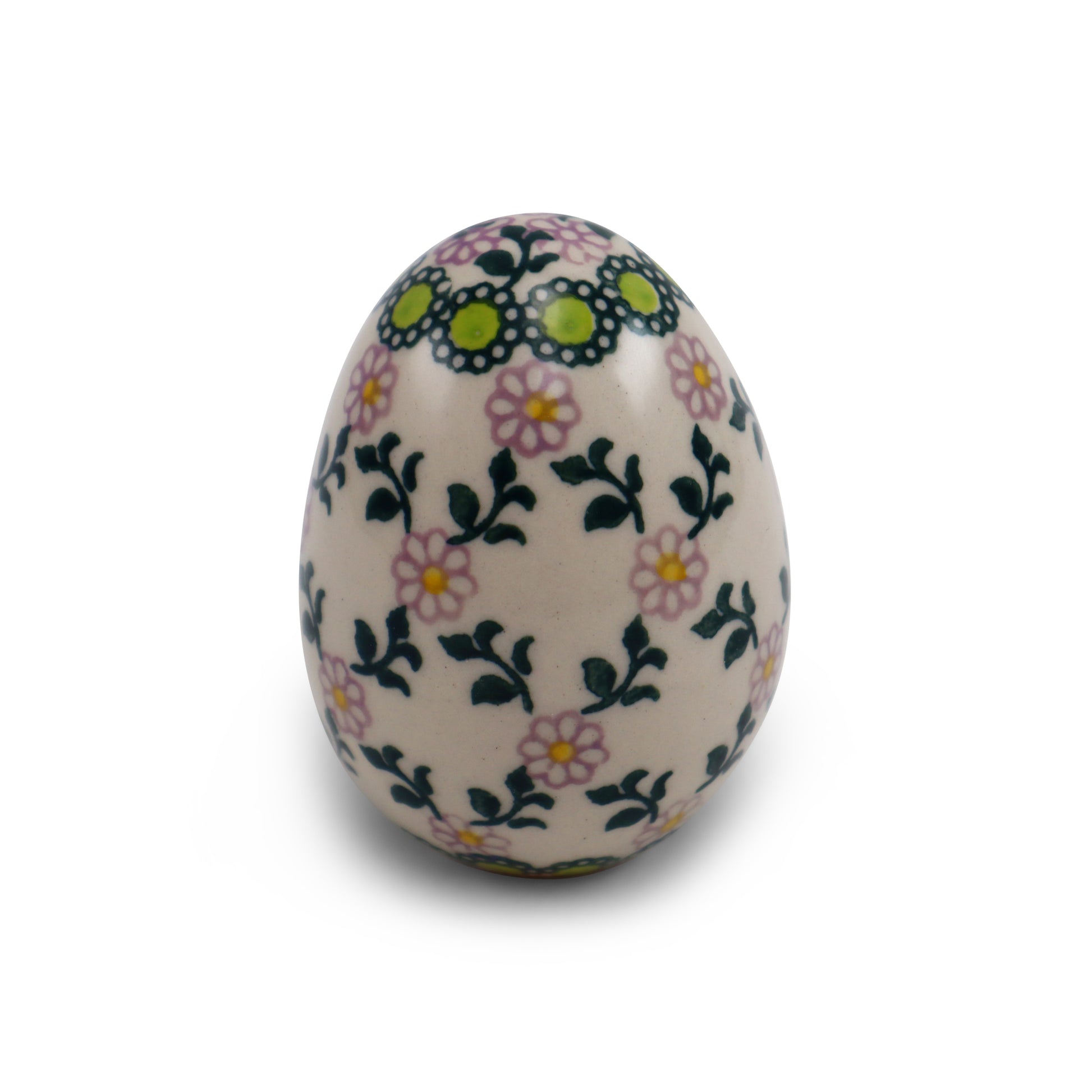 3" Egg Figurine. Pattern: Emerald
