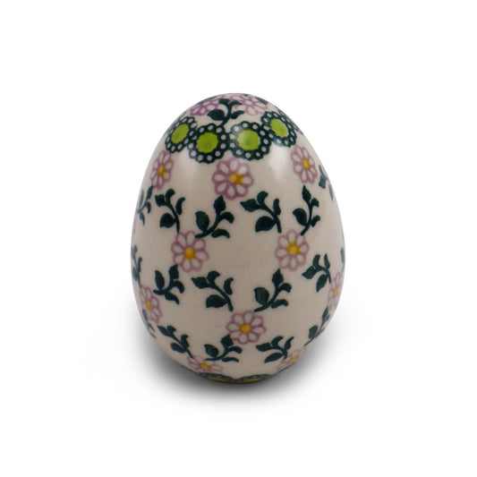 3" Egg Figurine. Pattern: Emerald