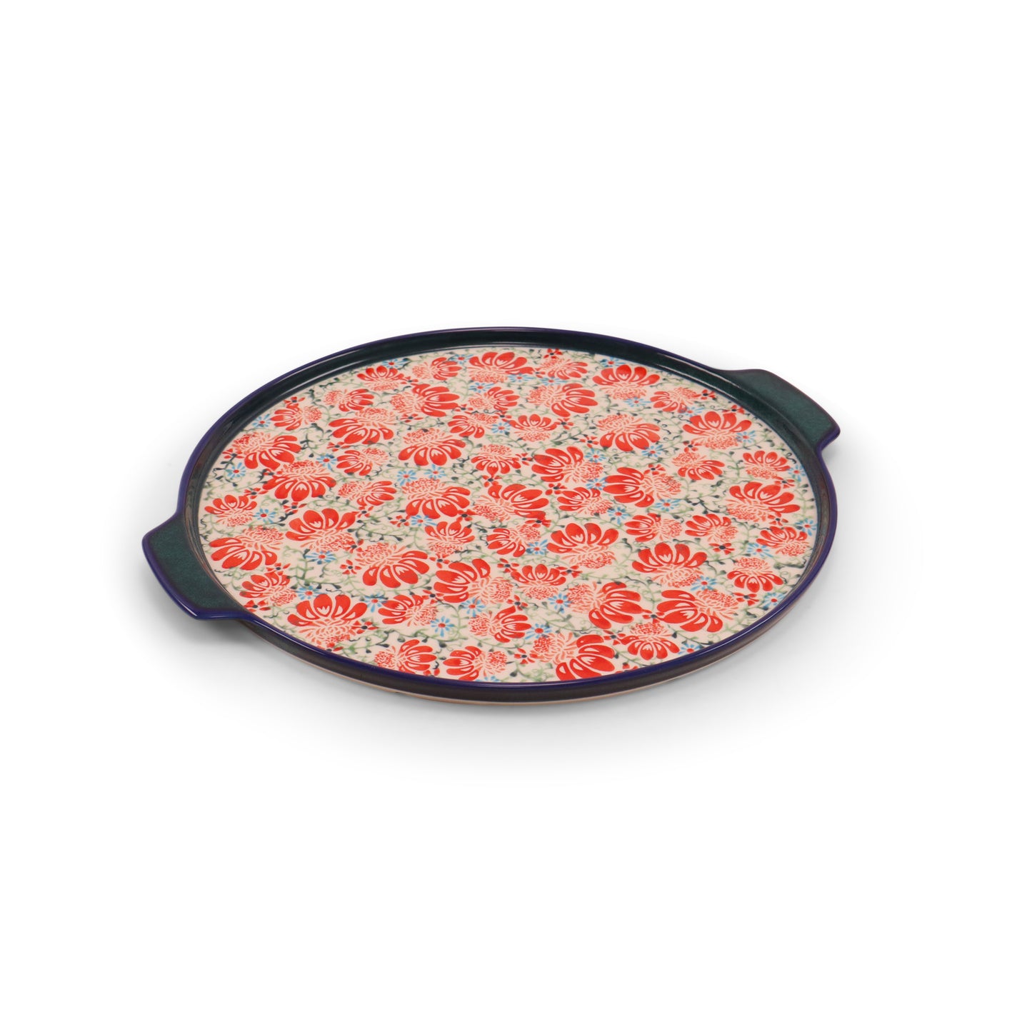 12" Pizza Plate. Pattern: Flower Parade