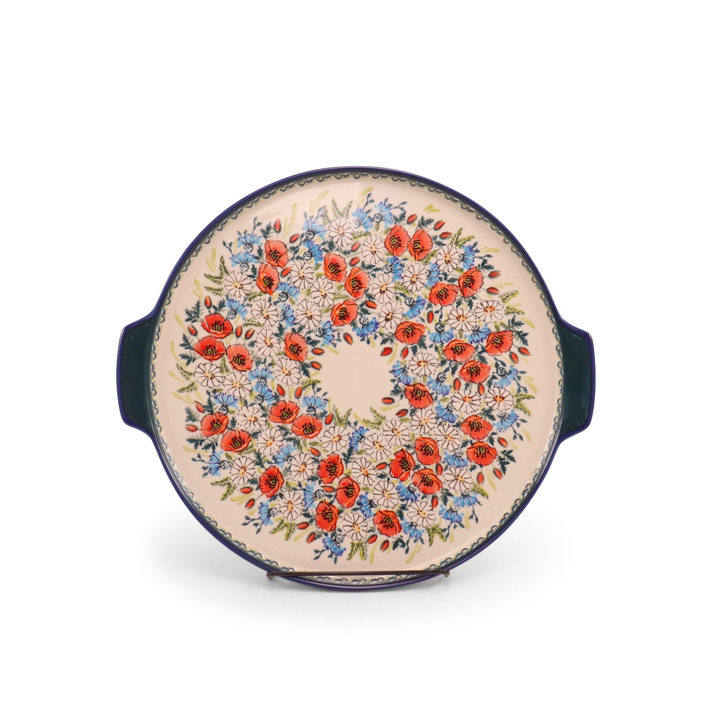 12" Pizza Plate. Pattern: A Little Romance Blue