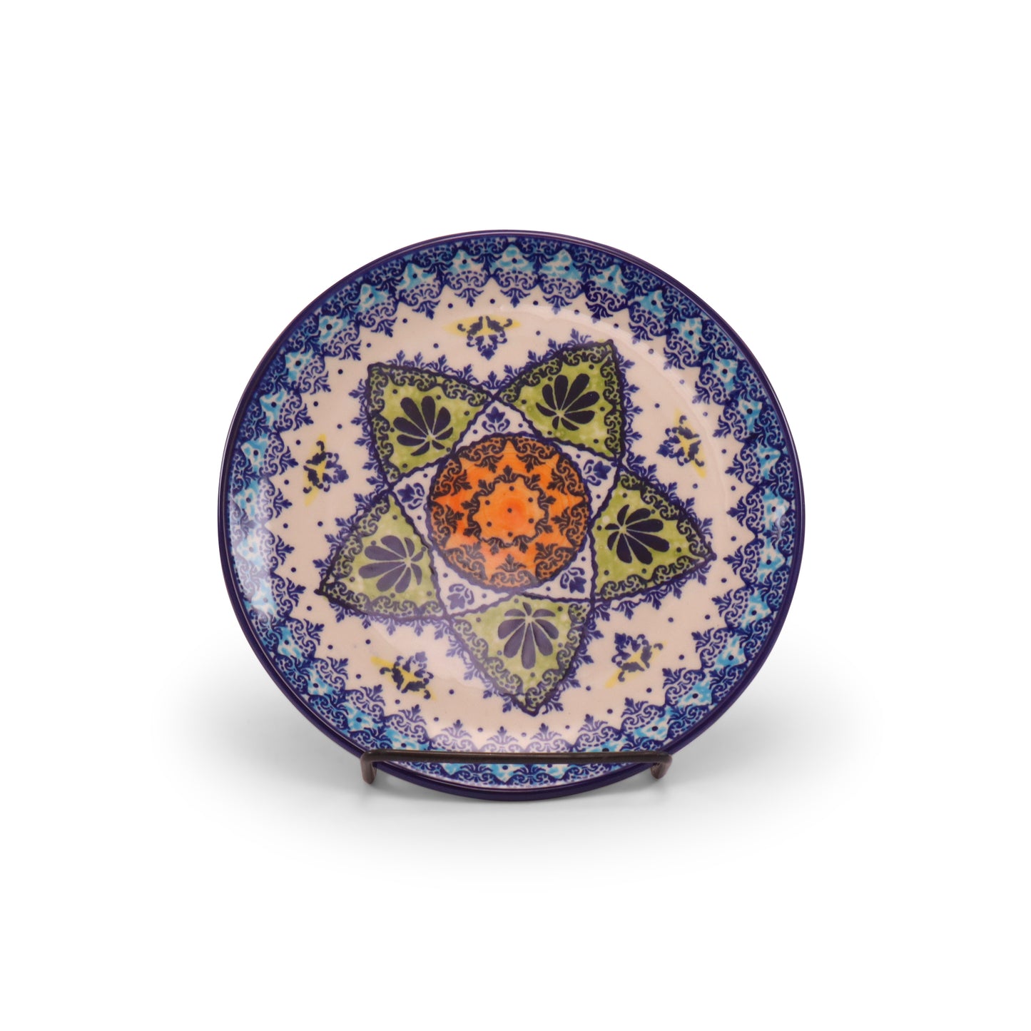 7.5" Dessert Plate. Pattern: Mandala Color