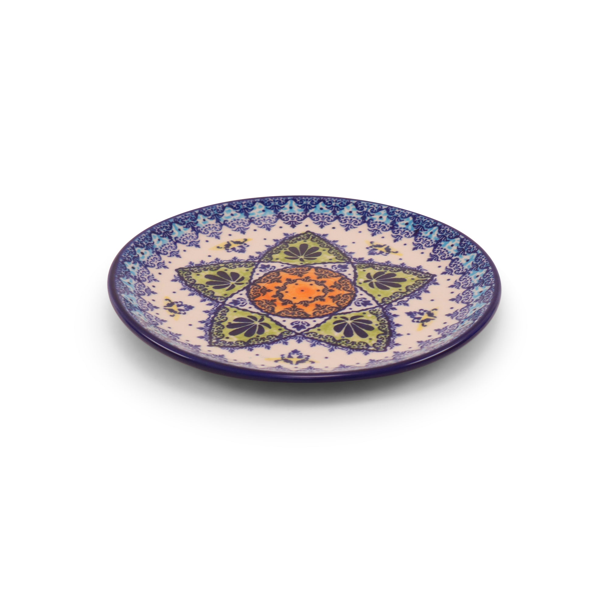 7.5" Dessert Plate. Pattern: Mandala Color