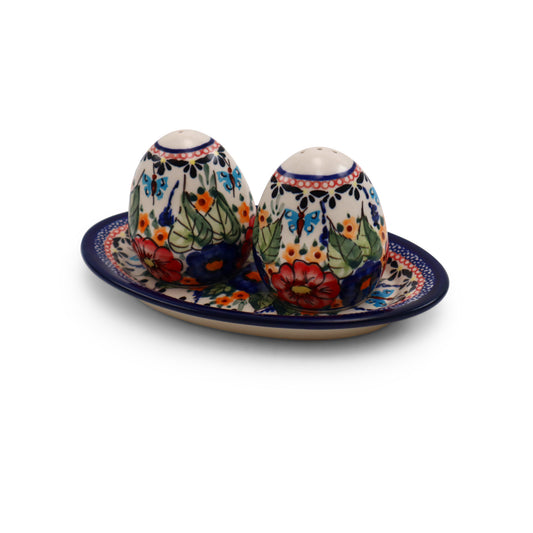 Salt & Pepper Set.Pattern: Butterfly Garden