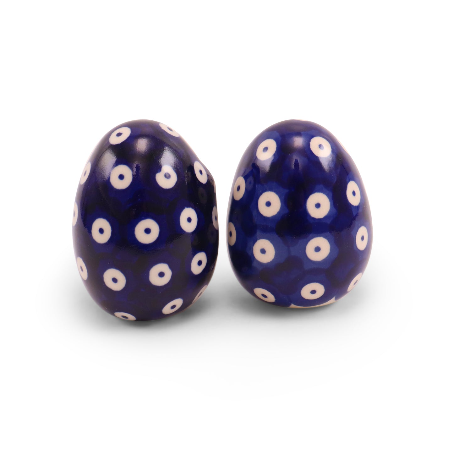 3" Egg Friend Figurine A Set of 2. Pattern: Owl Eye