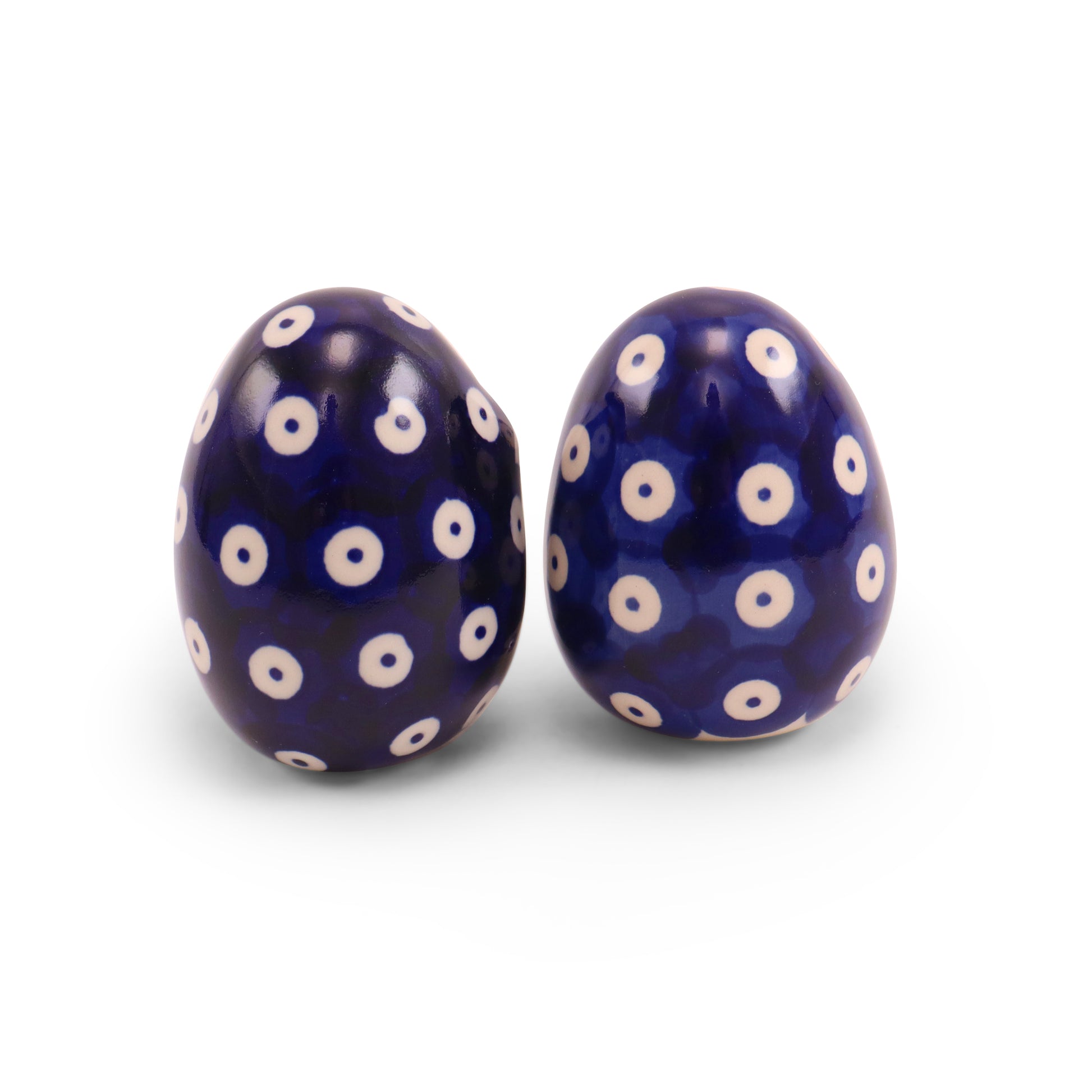 3" Egg Friend Figurine A Set of 2. Pattern: Owl Eye