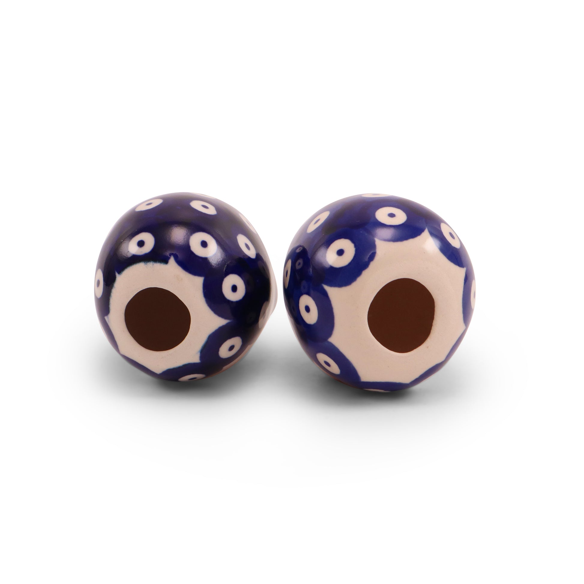 3" Egg Friend Figurine A Set of 2. Pattern: Owl Eye