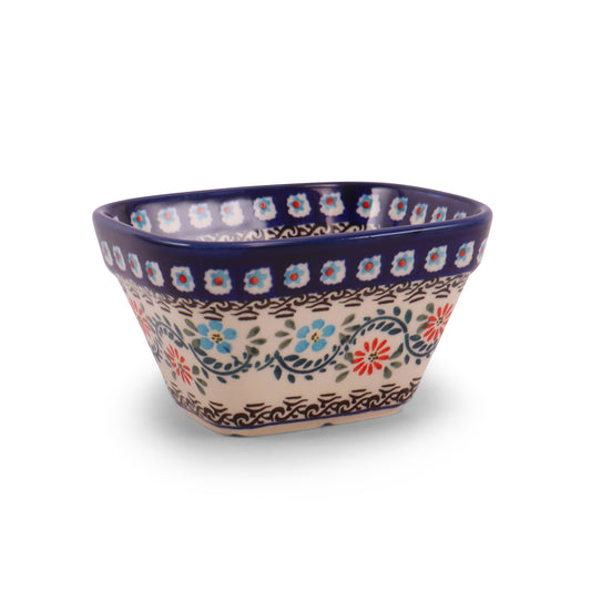 5"x4" Small Rectangular Bowl. Pattern: Flower Crown