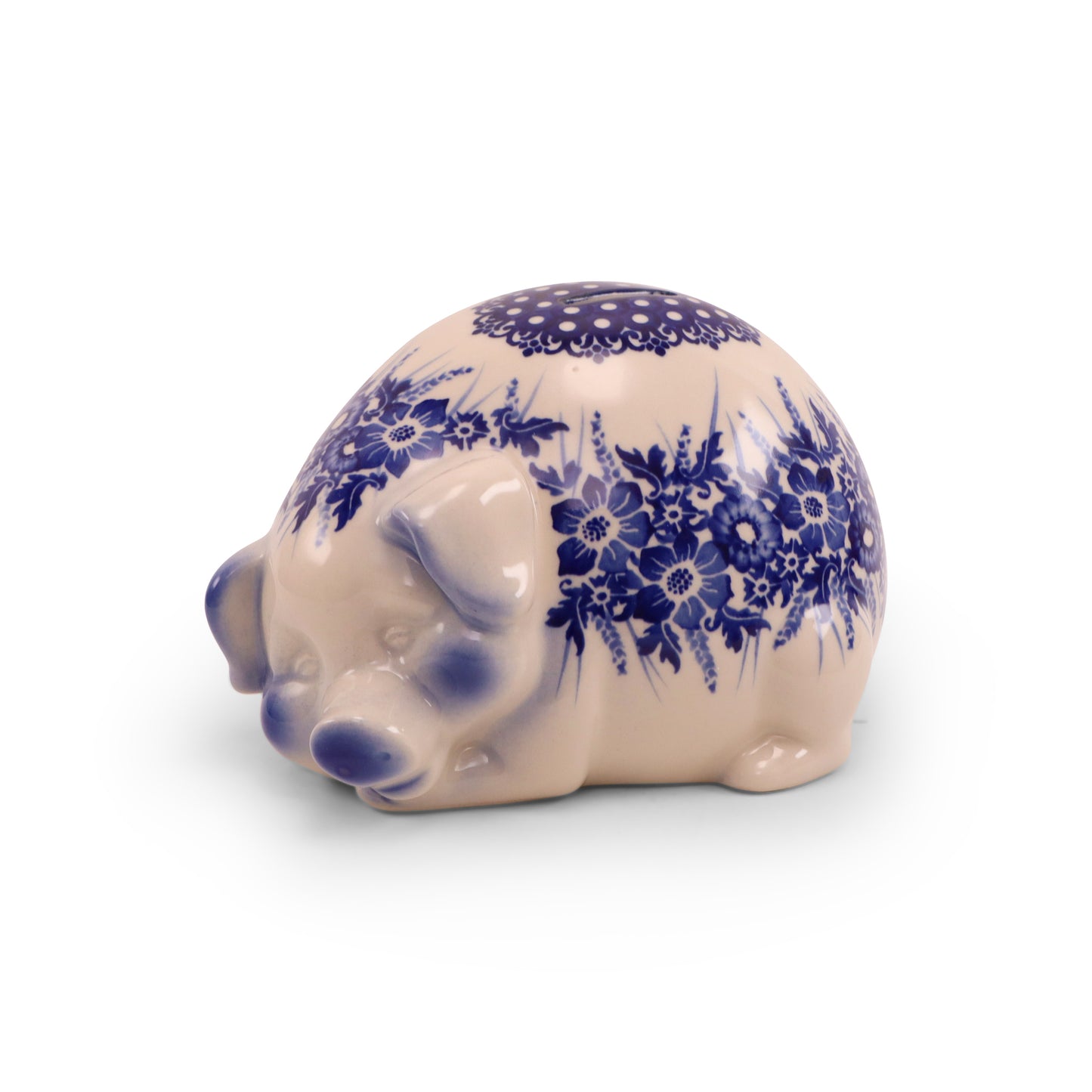 6"x5" Piggy Bank. Pattern: Bright Bouquet