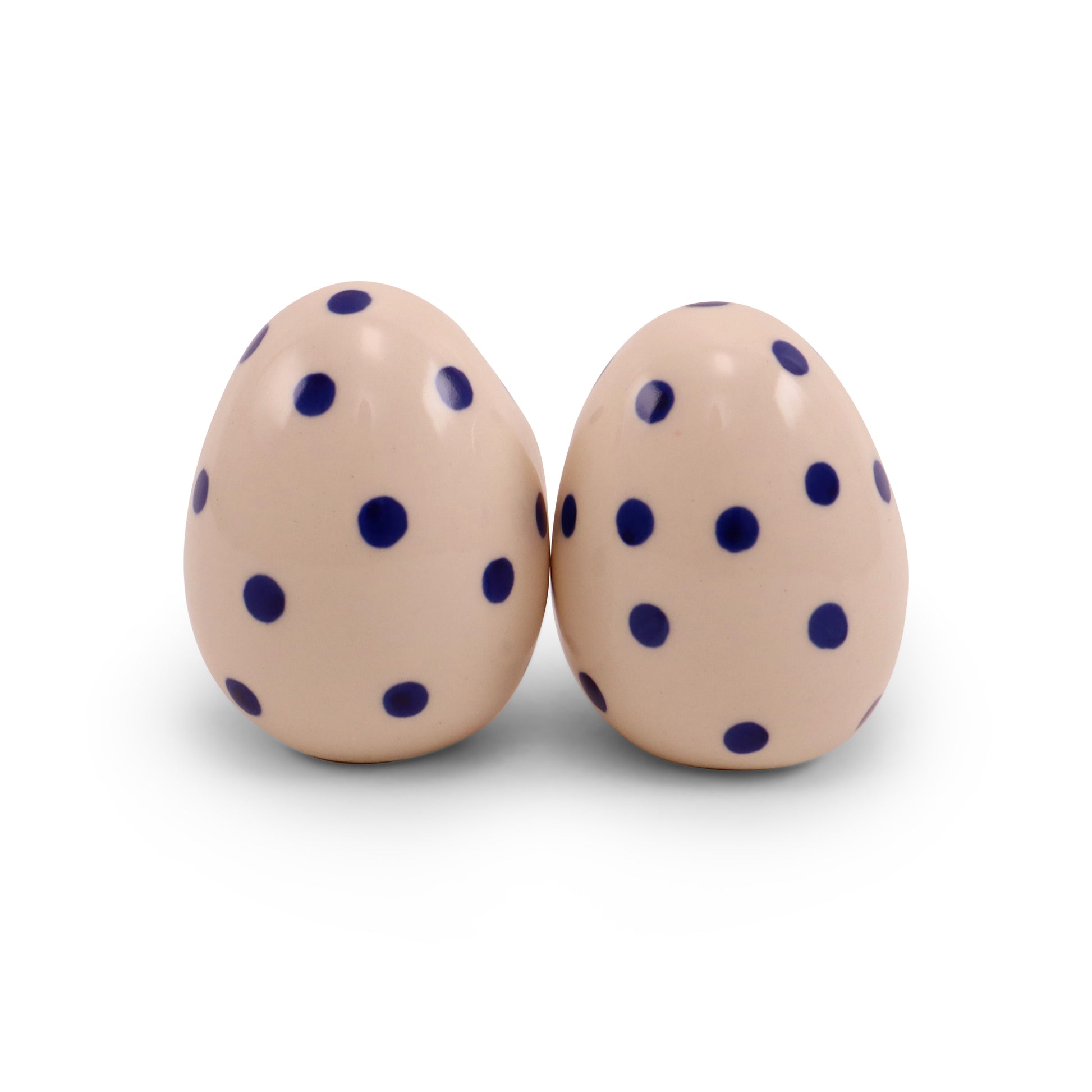 3" Egg Friend Figurine D Set of 2. Pattern: Dots