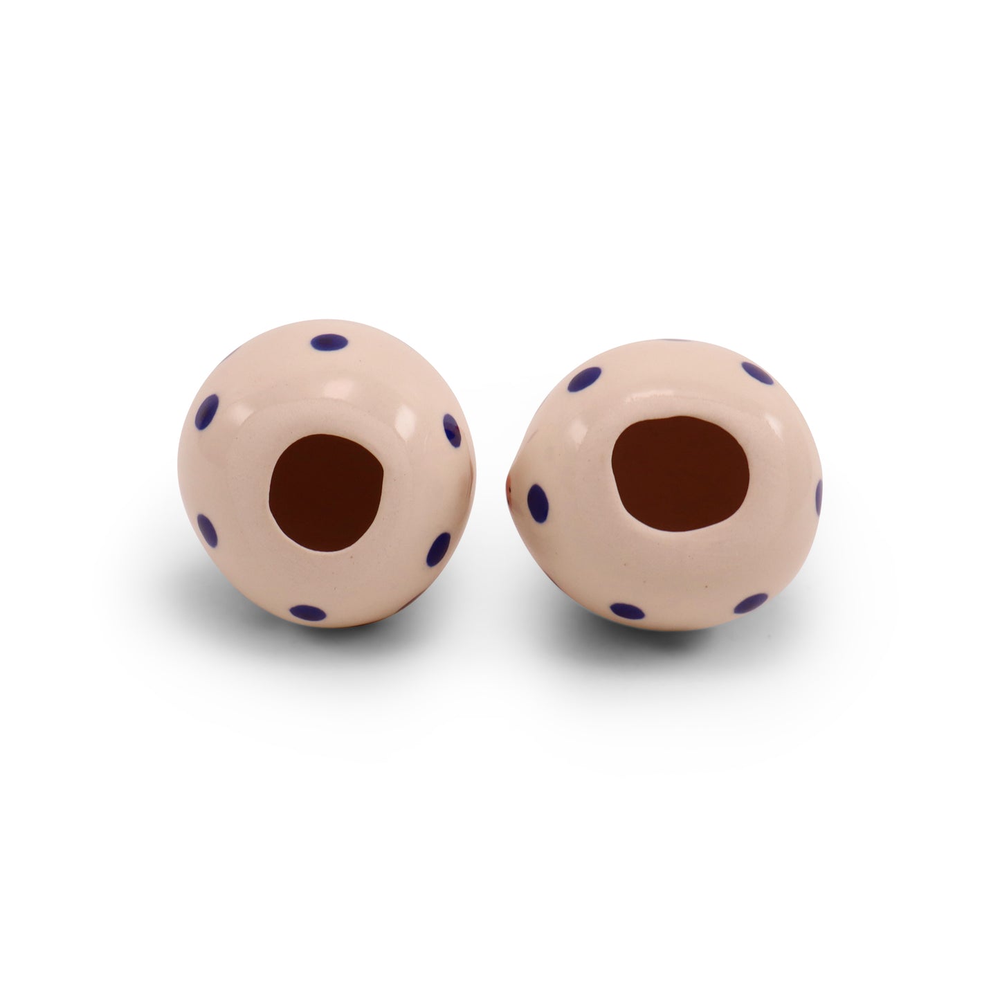 3" Egg Friend Figurine D Set of 2. Pattern: Dots