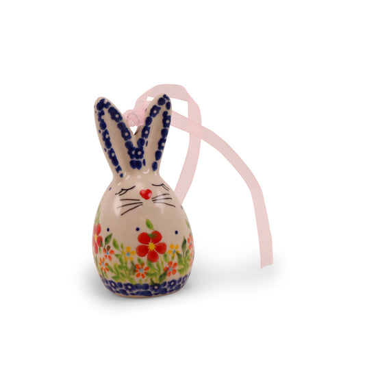 4"x2" Bunny Ornament. Pattern: Spring Bunch C