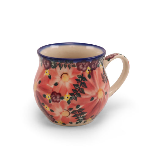 12oz Belly Mug.Pattern: Pretty In Pink