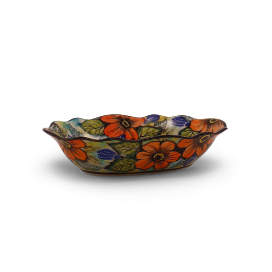 10"x7'x2" Oval Serving Bowl. Pattern: Grenadinea