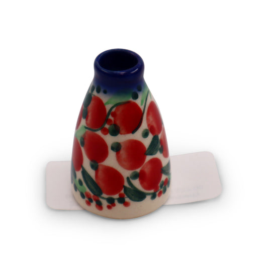 2"x1.5" Vase.Pattern: Cranberry