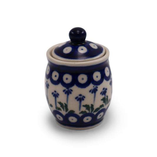 2"x1.5" Container.Pattern: Cobalt Susan