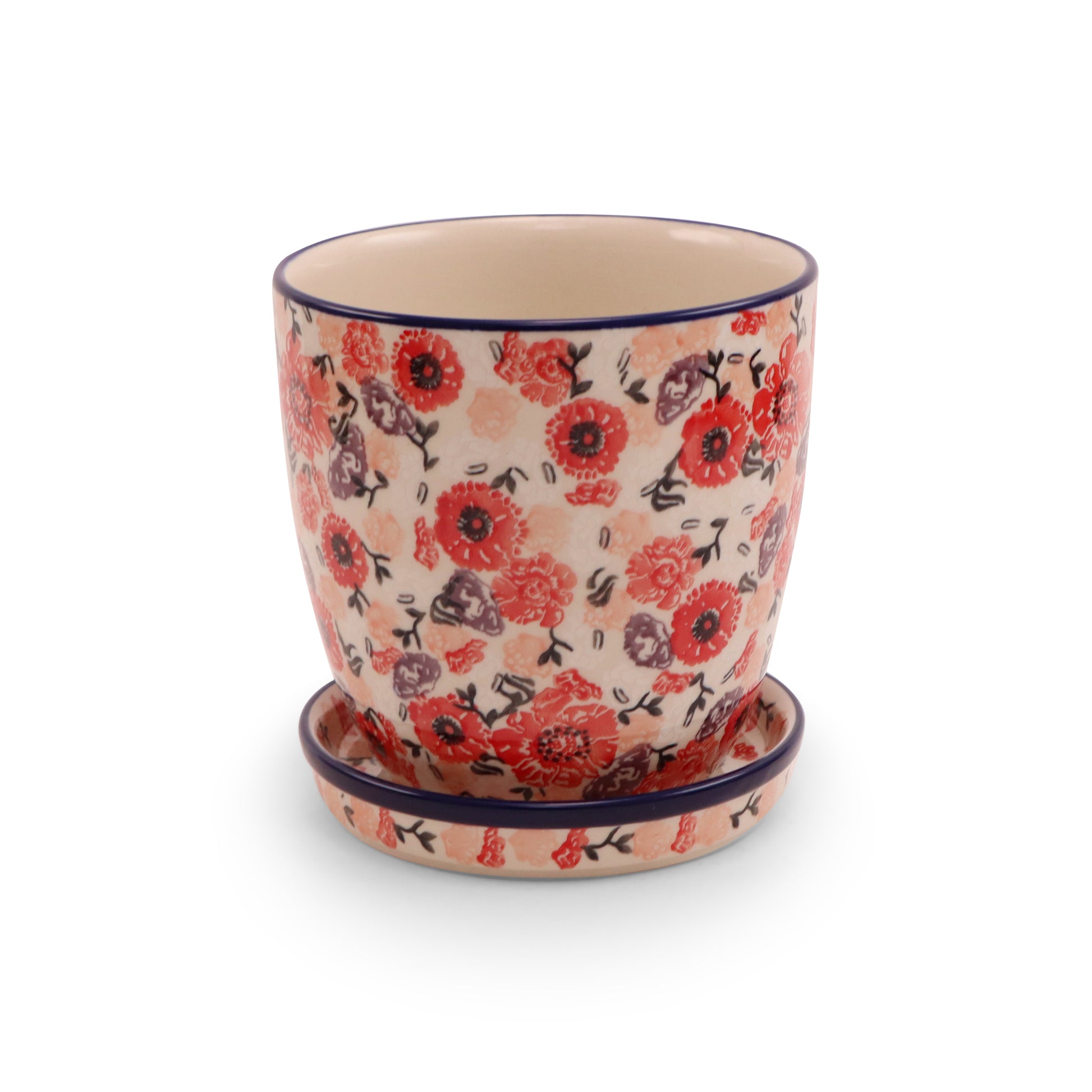 6"x6" Flowerpot Pattern: Cherry Delight