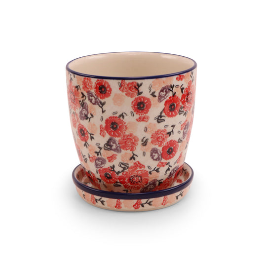 6"x6" Flowerpot Pattern: Cherry Delight