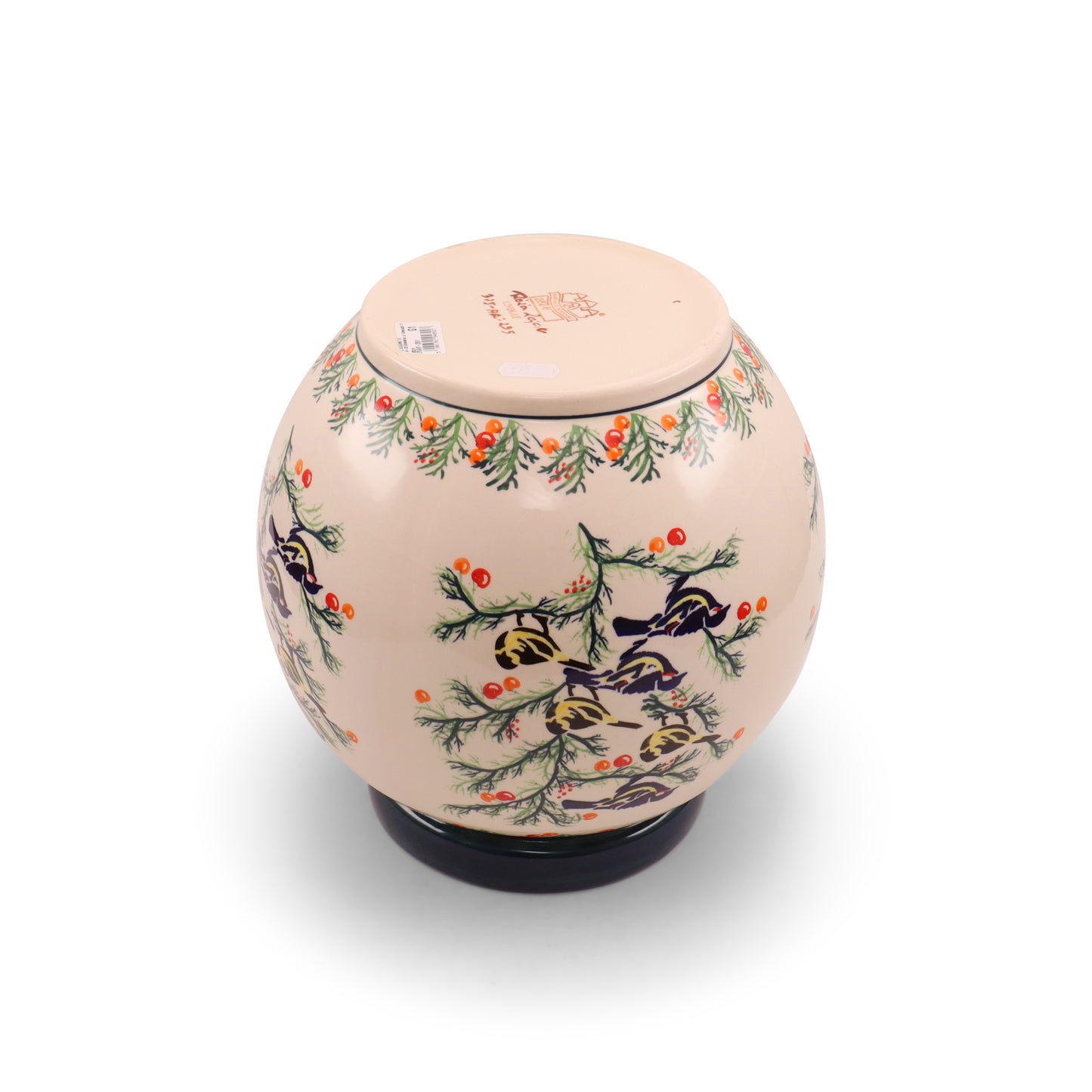 Large Round Vase. Pattern: Family Joy