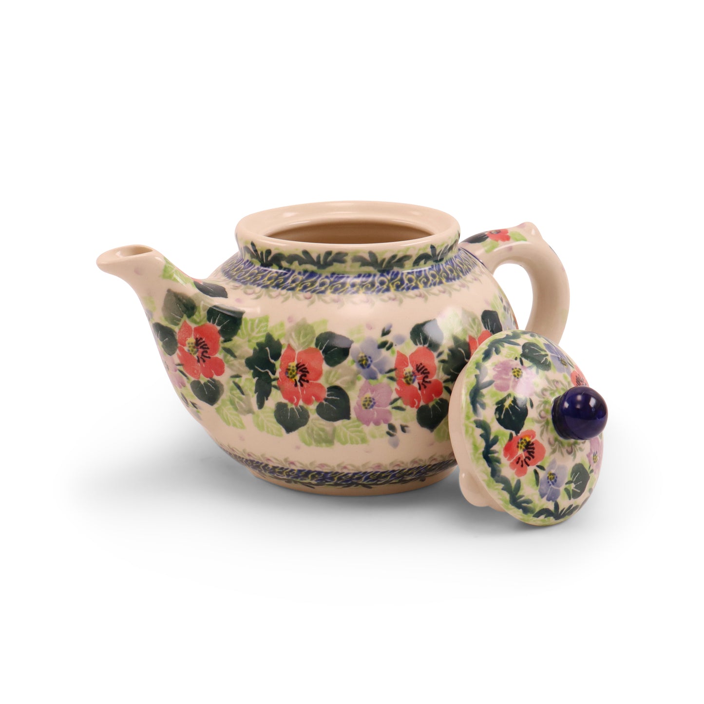 42 oz Teapot with Warmer. Pattern: Lucky Charm