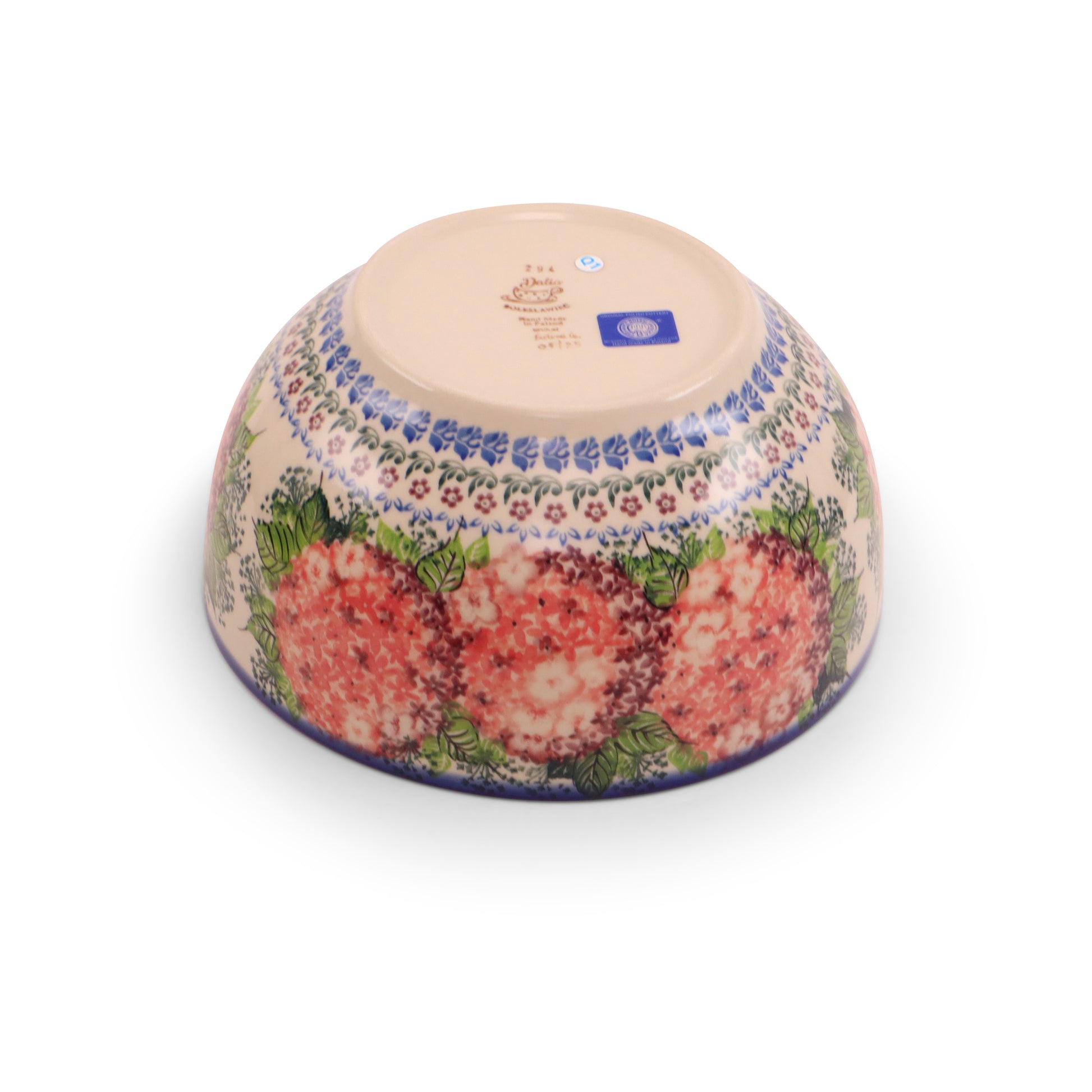 9"x4" Round Bowl.Pattern: Sherbet Blush
