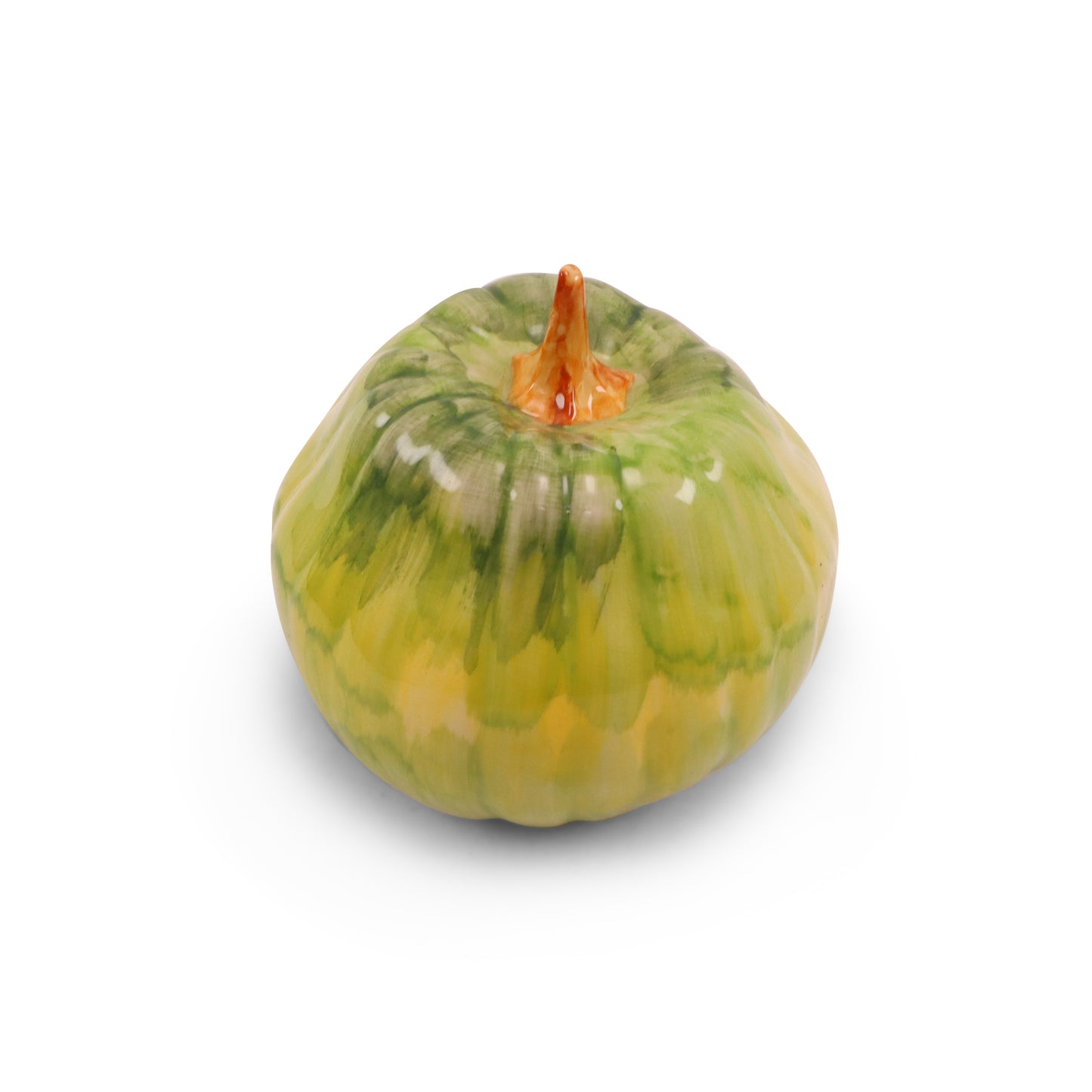 6"x6" Pumpkin Figurine. Pattern: Green