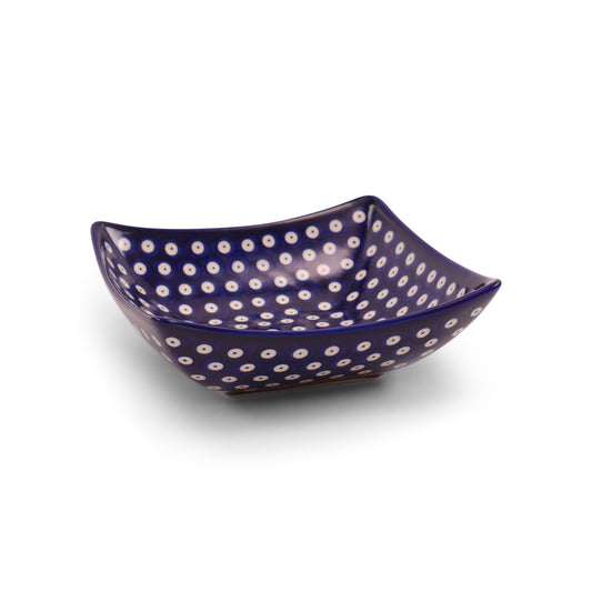7"x7"x2" Square Horn Bowl 2Q.Pattern: Owl Eye