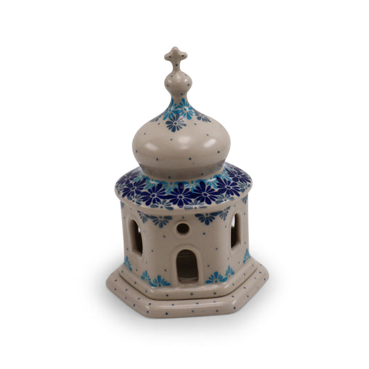 7.5"x5" Luminary on Plate.Pattern: Temple