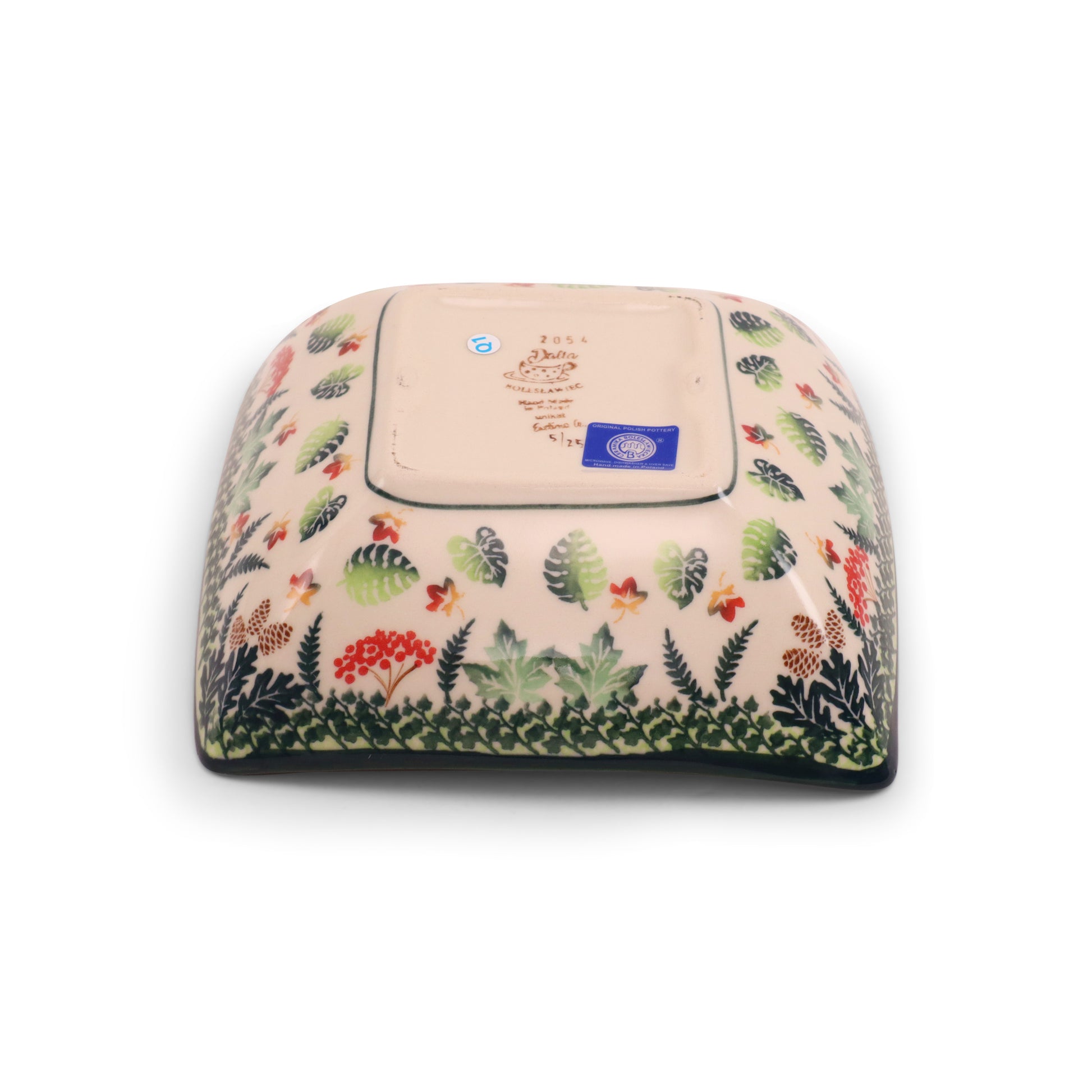 7"x7"x2" Square Horn Bowl.Pattern: Into The Forest